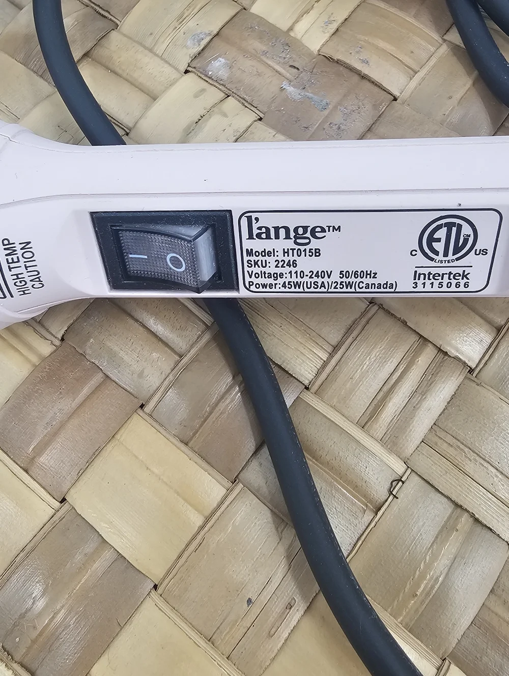 L'ANGE Le Perle' Bubble Curling Wand Rose Gold